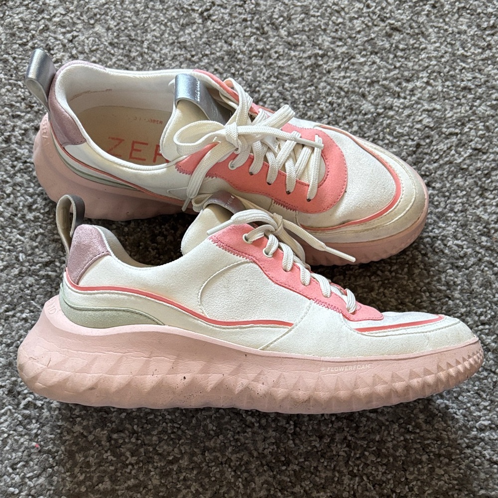 Cole Haan Pink and Cream Sneakers